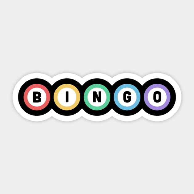 BINGO Bingo Balls Bingo Sticker TeePublic